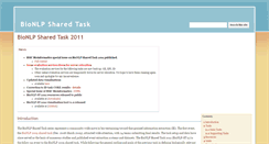 Desktop Screenshot of 2011.bionlp-st.org